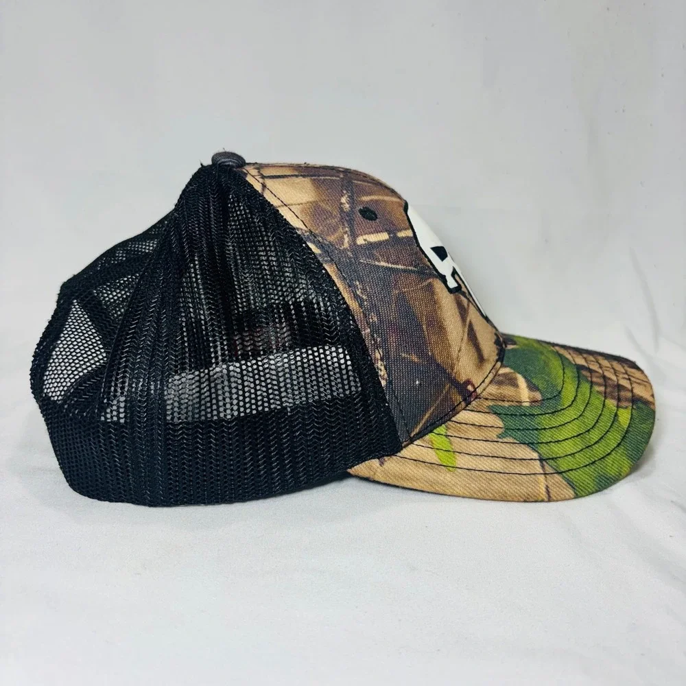 Marvel Punisher Camo Trucker Hat Mens Black Mesh Snapback Skull Baseball Cap